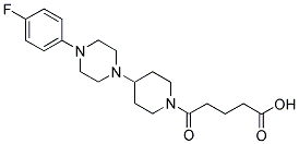 5-[4-(4-(4-FLUOROPHENYL)PIPERAZIN-1-YL)PIPERIDIN-1-YL]-5-OXOPENTANOIC ACID 结构式