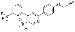 5-(METHYLSULFONYL)-2-(4-(2-PROPYNYLOXY)PHENYL)-4-(3-(TRIFLUOROMETHYL)PHENYL)PYRIMIDINE 结构式