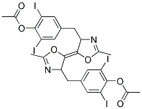 4-(4-ACETOXY-3,5-DIIODOBENZYL)-2-METHYL-5-OXAZOLENE 结构式