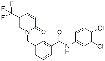 1-[3-(3,4-DIHLOROPHENYLAMINOCARBONYL)BENZYL]-5-(TRIFLUOROMETHYL)-2-PYRIDONE 结构式