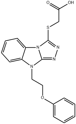 ([9-(2-PHENOXYETHYL)-9H-[1,2,4]TRIAZOLO[4,3-A]BENZIMIDAZOL-3-YL]THIO)ACETIC ACID 结构式