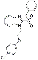 2-(Benzylsulfonyl)-1-[2-(4-chlorophenoxy)ethyl]-1H-benzimidazole 结构式