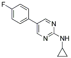 N-CYCLOPROPYL-5-(4-FLUOROPHENYL)PYRIMIDIN-2-AMINE 结构式