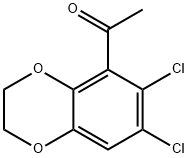 1-(6,7-DICHLORO-2,3-DIHYDRO-1,4-BENZODIOXIN-5-YL)-1-ETHANONE 结构式