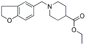 1-((2,3-DIHYDROBENZOFURAN-5-YL)METHYL)PIPERIDINE-4-CARBOXYLIC ACID, ETHYL ESTER 结构式