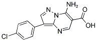 7-AMINO-3-(4-CHLOROPHENYL)PYRAZOLO[1,5-A]PYRIMIDINE-6-CARBOXYLIC ACID 结构式