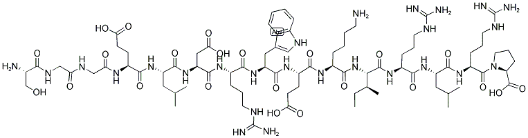H-Ser-Gly-Gly-Glu-Leu-Asp-Arg-Trp-Glu-Lys-Ile-Arg-Leu-Arg-Pro-OH 结构式