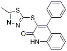 3-[(5-METHYL-1,3,4-THIADIAZOL-2-YL)THIO]-4-PHENYLQUINOLIN-2(1H)-ONE 结构式