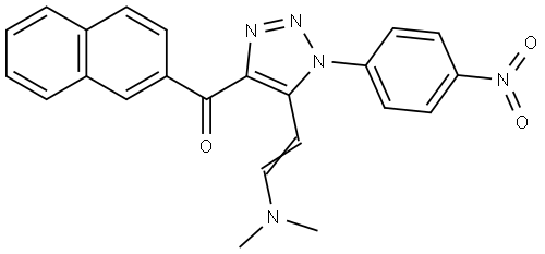 [5-[(E)-2-(Dimethylamino)ethenyl]-1-(4-nitrophenyl)-1H-1,2,3-triazol-4-yl](2-naphthyl)methanone 结构式