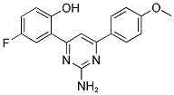2-(2-AMINO-6-(4-METHOXYPHENYL)PYRIMIDIN-4-YL)-4-FLUOROPHENOL 结构式