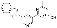 6-[5-(1-BENZOTHIEN-2-YL)PYRIDIN-3-YL]-2-METHYLPYRIMIDIN-4-OL 结构式