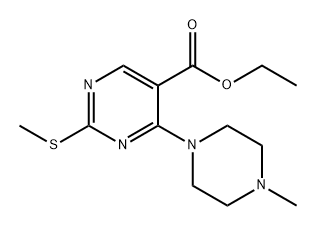 4-(4-甲基哌嗪-1-基)-2-(甲硫基)嘧啶-5-羧酸乙酯 结构式