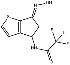 2,2,2-TRIFLUORO-N-[6-(HYDROXYIMINO)-5,6-DIHYDRO-4H-CYCLOPENTA[B]THIOPHEN-4-YL]ACETAMIDE 结构式