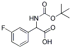 TERT-BUTOXYCARBONYLAMINO-(3-FLUORO-PHENYL)-ACETIC ACID 结构式