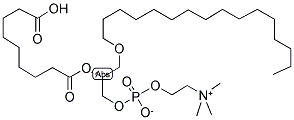 1-O-HEXADECYL-2-O-(9-CARBOXYOCTANOYL)-SN-GLYCERYL-3-PHOSPHOCHOLINE 结构式