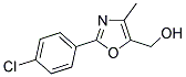 2-(4-CHLOROPHENYL)-5-HYDROXYMETHYL-4-METHYLOXAZOLE 结构式