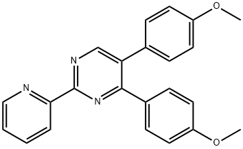 4,5-Bis(4-methoxyphenyl)-2-(2-pyridinyl)pyrimidine 结构式