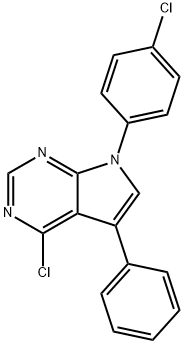 4-CHLORO-7-(4-CHLOROPHENYL)-5-PHENYL-7H-PYRROLO[2,3-D]PYRIMIDINE 结构式