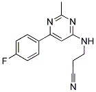 3-([6-(4-FLUOROPHENYL)-2-METHYLPYRIMIDIN-4-YL]AMINO)PROPANENITRILE 结构式