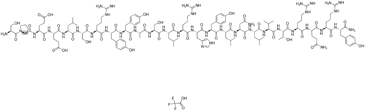 PEPTIDE YY FRAGMENT 13-36 HUMAN TRIFLUOROACETATE SALT 结构式