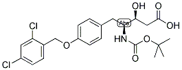 BOC-(3S,4S)-4-AMINO-3-HYDROXY-5-(4'-DICHLOROBENZOXYPHENYL)PENTANOIC ACID 结构式