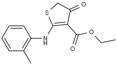 4-羟基-2-(邻甲苯亚氨基)-2,5-二氢噻吩-3-甲酸乙酯 结构式