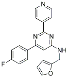 6-(4-FLUOROPHENYL)-N-(2-FURYLMETHYL)-2-PYRIDIN-4-YLPYRIMIDIN-4-AMINE 结构式