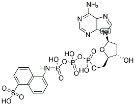 2'-DEOXYADENOSINE 5'-TRIPHOSPHATE, P3-(5-SULFO-1-NAPHTHYLAMIDE) 结构式