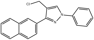 4-(CHLOROMETHYL)-3-(2-NAPHTHYL)-1-PHENYL-1H-PYRAZOLE 结构式