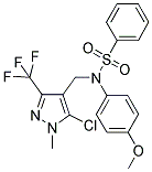 N-([5-CHLORO-1-METHYL-3-(TRIFLUOROMETHYL)-1H-PYRAZOL-4-YL]METHYL)-N-(4-METHOXYPHENYL)BENZENESULFONAMIDE 结构式