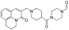 4-[(1-(2,3-DIHYDRO-5-OXO-(1H,5H)-BENZO[IJ]QUINOLIZIN-6-YL)METHYL)PIPERIDIN-4-YL-CARBONYL]PIPERAZINE-1-CARBOXALDEHYDE 结构式