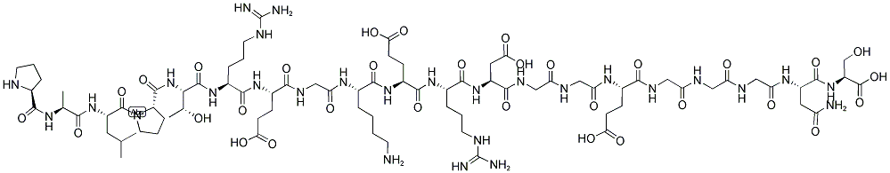 H-PRO-ALA-LEU-PRO-THR-ARG-GLU-GLY-LYS-GLU-ARG-ASP-GLY-GLY-GLU-GLY-GLY-GLY-ASN-SER-OH 结构式