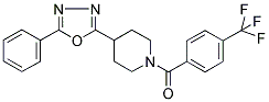 4-(5-PHENYL-1,3,4-OXADIAZOL-2-YL)-1-(4-(TRIFLUOROMETHYL)BENZOYL)PIPERIDINE 结构式