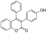 3-(4'-HYDROXYPHENYL)-4-PHENYL COUMARIN 结构式