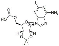 2-IODOADENOSINE 5'-CARBOXY-2',3'-ACETONIDE 结构式