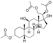 5-BETA-PREGNAN-3-ALPHA, 11-BETA, 17,20-BETA, 21-PENTOL 3,20,21-TRIACETATE 结构式