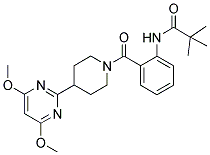 N-[2-((4-(4,6-DIMETHOXYPYRIMIDIN-2-YL)PIPERIDIN-1-YL)CARBONYL)PHENYL]TERT-BUTYLCARBOXAMIDE 结构式