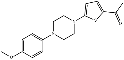 1-(5-(4-(4-甲氧基苯基)哌嗪-1-基)噻吩-2-基)乙-1-酮 结构式