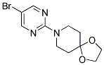 8-(5-Bromo-pyrimidin-2-yl)-1,4-dioxa-8-aza-spiro[4.5]decane 结构式