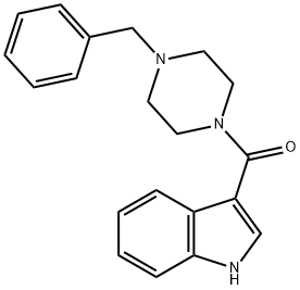 (4-Benzylpiperazino)(1H-indol-3-yl)methanone 结构式