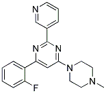 4-(2-FLUOROPHENYL)-6-(4-METHYLPIPERAZIN-1-YL)-2-PYRIDIN-3-YLPYRIMIDINE 结构式