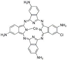 (Tetraaminochlorophthalocyaninato)cobalt(II) 结构式
