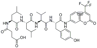 SUC-LEU-LEU-VAL-TYR-7-AMINO-4-TRIFLUOROMETHYLCOUMARIN 结构式