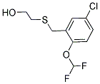 2-(5-CHLORO-2-DIFLUOROMETHOXY-BENZYLSULFANYL)-ETHANOL 结构式