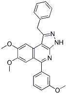 1-BENZYL-7,8-DIMETHOXY-5-(3-METHOXYPHENYL)-3H-PYRAZOLO[3,4-C]ISOQUINOLINE 结构式