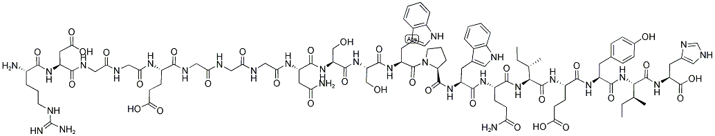 H-ARG-ASP-GLY-GLY-GLU-GLY-GLY-GLY-ASN-SER-SER-TRP-PRO-TRP-GLN-ILE-GLU-TYR-ILE-HIS-OH 结构式