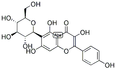 KAEMPFEROL-6-C-GLUCOSIDE 结构式