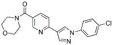 4-((6-[1-(4-CHLOROPHENYL)-1H-PYRAZOL-4-YL]PYRIDIN-3-YL)CARBONYL)MORPHOLINE 结构式