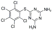 6-PENTACHLOROPHENYLSULFANYL-[1,3,5]TRIAZINE-2,4-DIAMINE 结构式