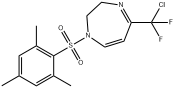 5-[CHLORO(DIFLUORO)METHYL]-1-(MESITYLSULFONYL)-2,3-DIHYDRO-1H-1,4-DIAZEPINE 结构式